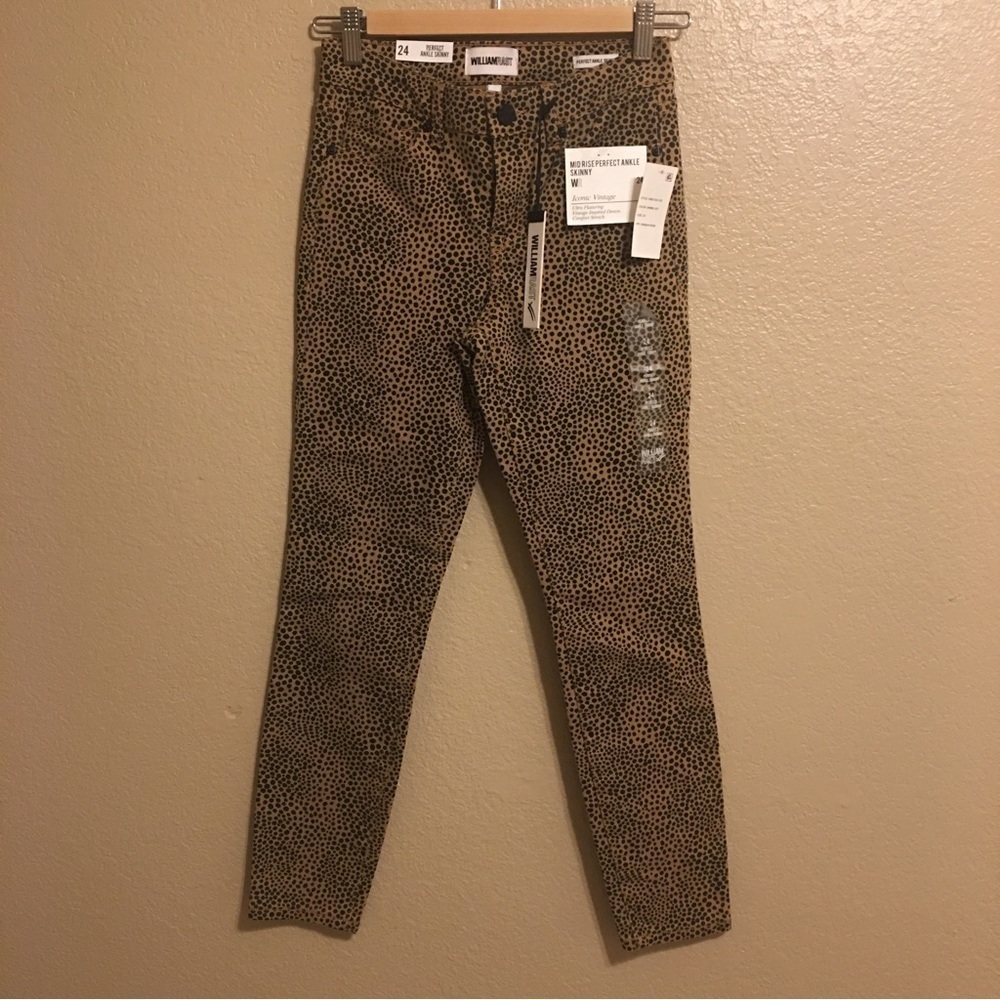 WILLIAM Rast Perfect Ankle Skinny Leopard Sz 24/0 - Picture 2 of 8